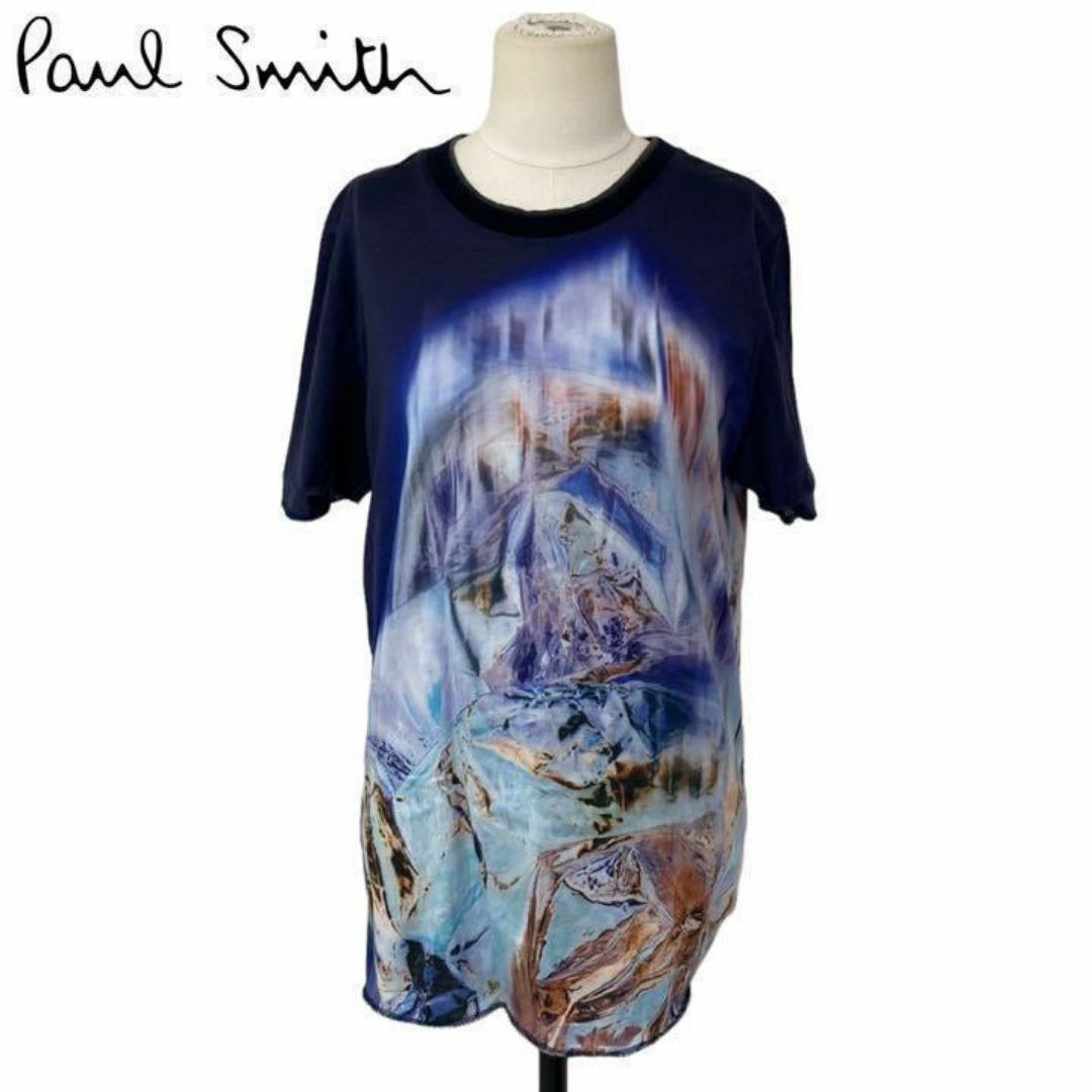 Paul Smith(ポールスミス)のPaul smith ポールスミス　柄　Tシャツ　ネイビー　M レディースのトップス(Tシャツ(半袖/袖なし))の商品写真