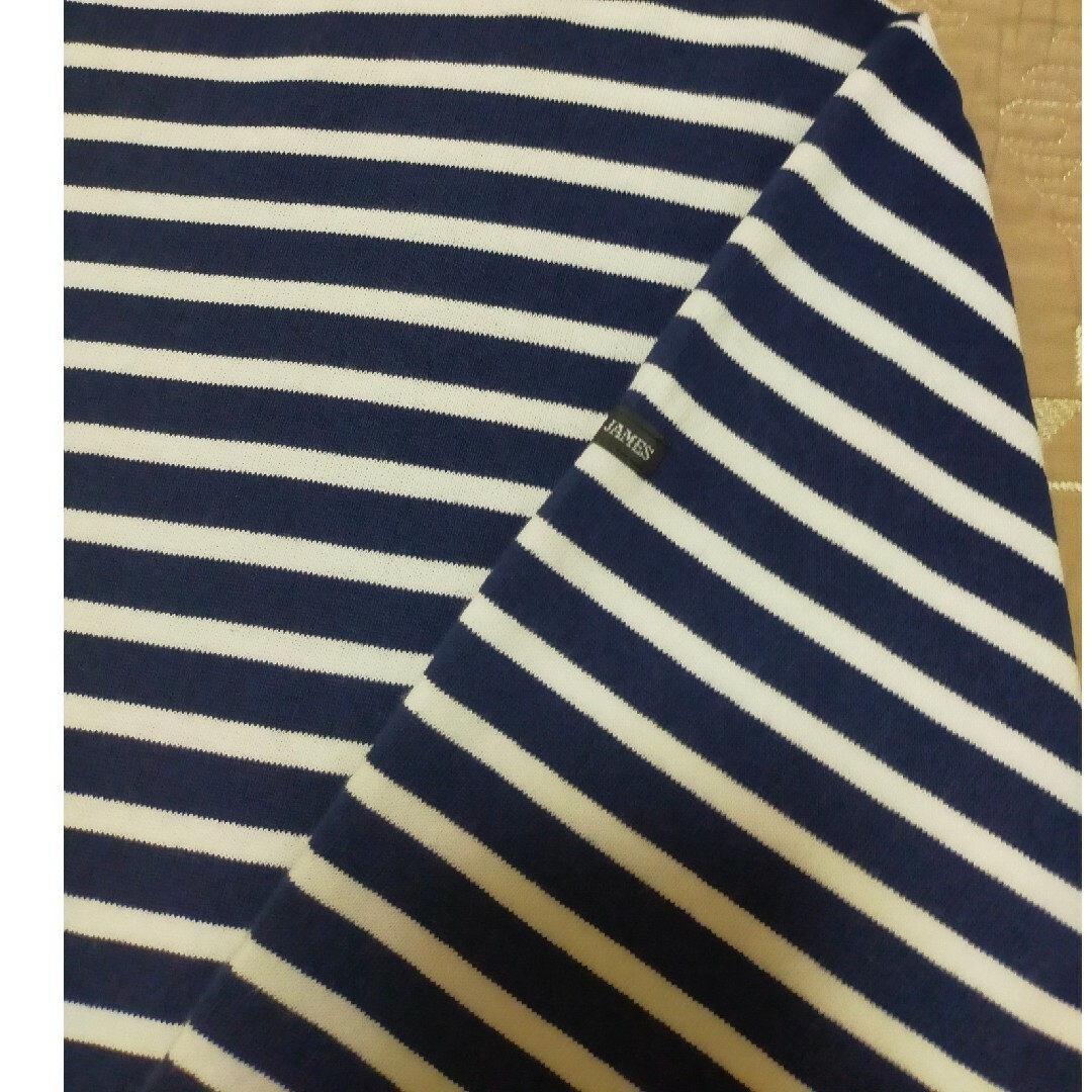 SAINT JAMES(セントジェームス)の美品　セントジェームス　ネイビー×ホワイト　t6 L メンズのトップス(Tシャツ/カットソー(七分/長袖))の商品写真