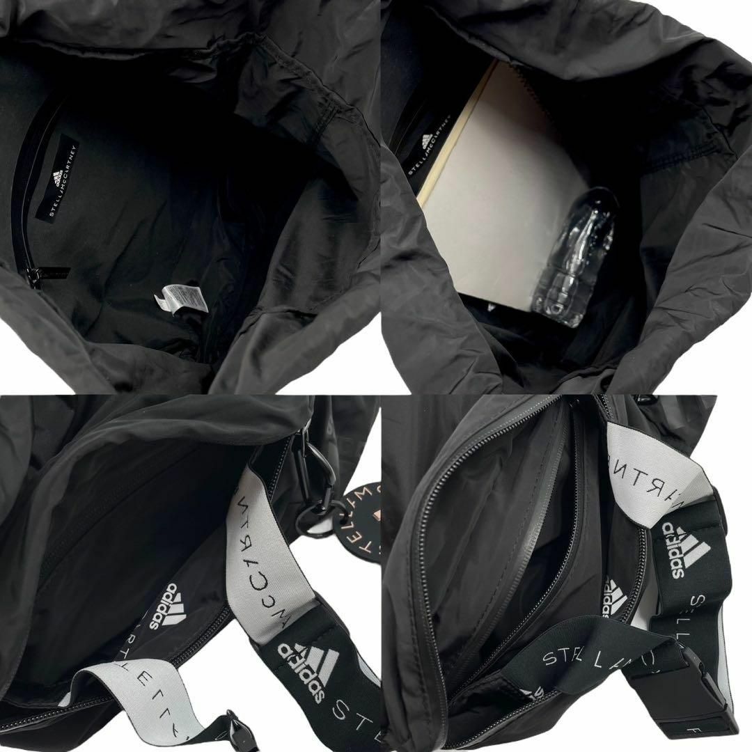 Stella McCartney(ステラマッカートニー)の美品 ステラマッカートニー adidasコラボ リュックサック 折り畳み式 黒 レディースのバッグ(リュック/バックパック)の商品写真