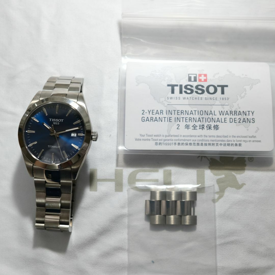 TISSOT(ティソ)のTISSOT ジェントルマン チタン クォーツ ブルー文字盤 メンズの時計(腕時計(アナログ))の商品写真