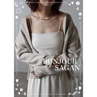 ボンジュールサガン(BONJOUR SAGAN)のBonjour sagan カップ付きベアキャミソール　アイボリー(キャミソール)