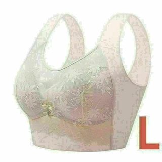 zシームレスブラジャー 育乳 ナイトブラ ノンワイヤー バストアップ ピンク L(その他)