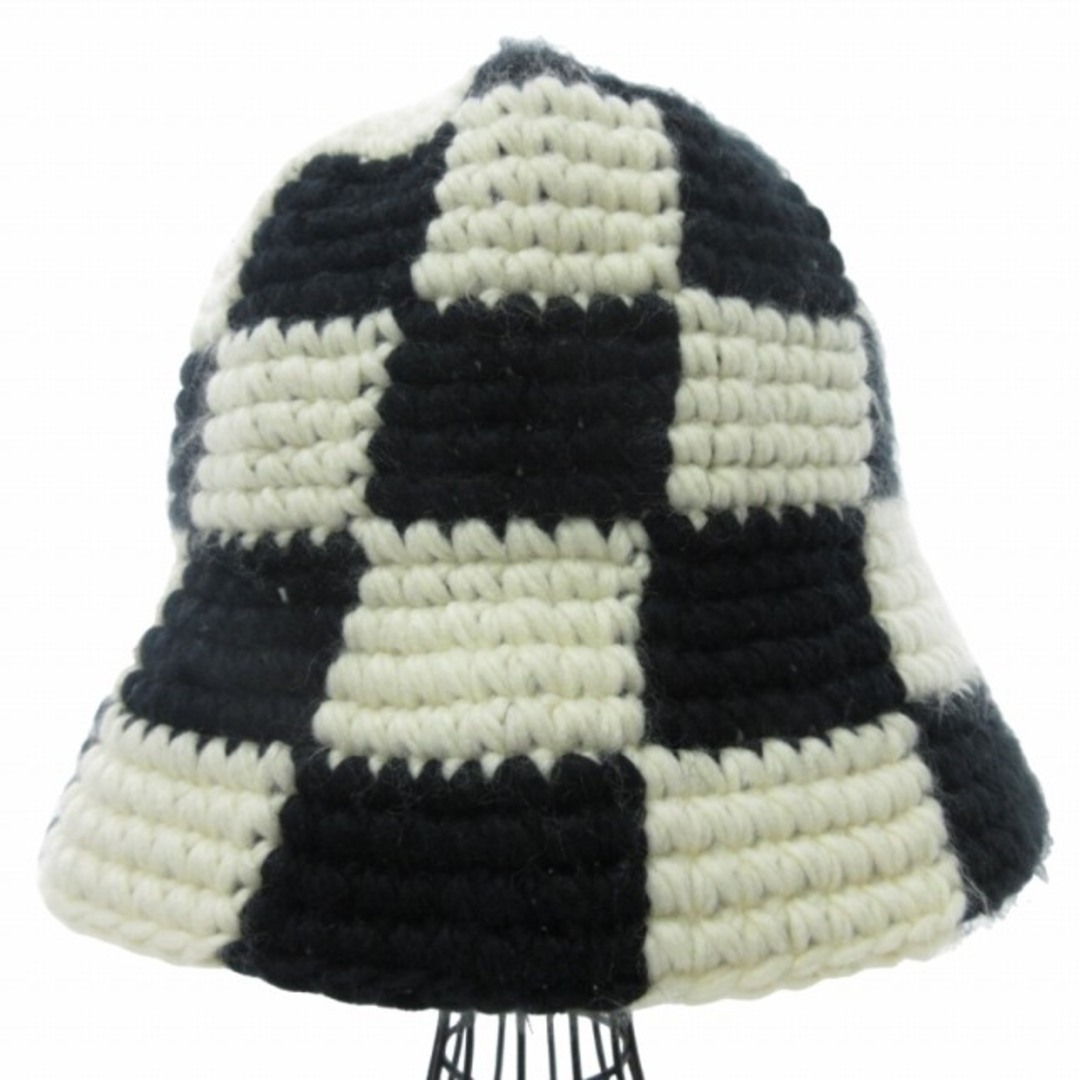 STUSSY(ステューシー)のステューシー バケットハット 帽子 ブロックチェック ブラック ホワイト メンズの帽子(その他)の商品写真