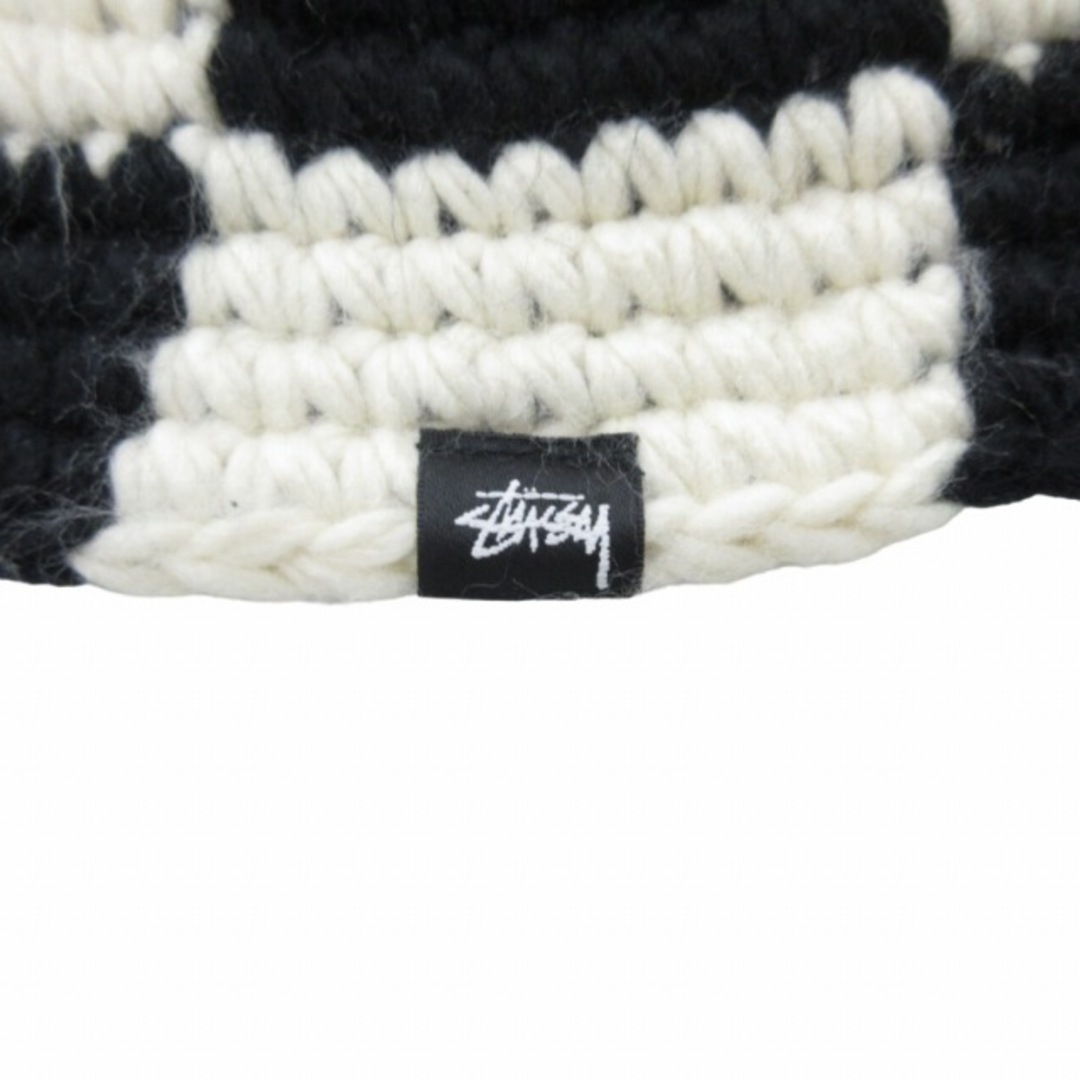 STUSSY(ステューシー)のステューシー バケットハット 帽子 ブロックチェック ブラック ホワイト メンズの帽子(その他)の商品写真