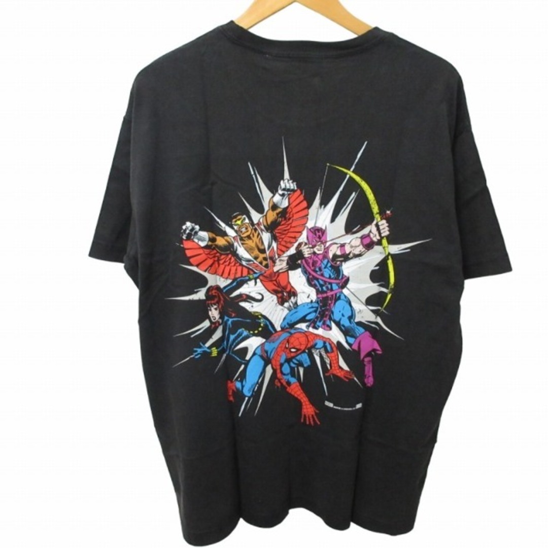 キス ×スパイダーマン タグ付 アベンジャーズ Tシャツ カットソー 黒 L メンズのトップス(Tシャツ/カットソー(半袖/袖なし))の商品写真