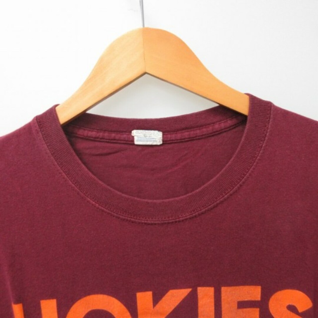 キス タグ付 ゲリラヴィンテージ HOKIES Tシャツ カットソー 赤系 XL メンズのトップス(Tシャツ/カットソー(半袖/袖なし))の商品写真