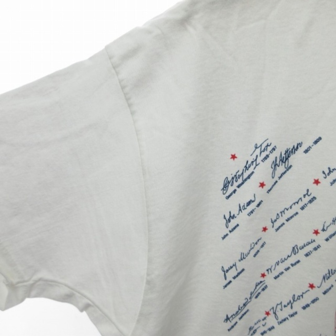 キス タグ付 90s ゲリラヴィンテージ プリントTシャツ カットソー 白 F メンズのトップス(Tシャツ/カットソー(半袖/袖なし))の商品写真