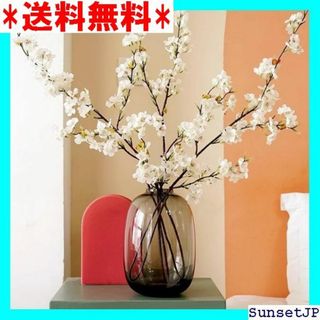 ☆母の日☆ Bacucine 造花 桜の花 桜の枝 人工桜 物 ホワイト 389(その他)