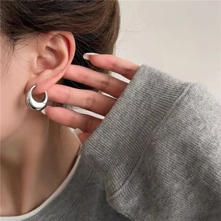 再入荷♡　レディース　ピアス　シルバー　リング　S925　シンプル　トレンド(ピアス)