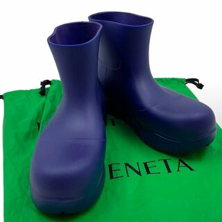 Bottega Veneta - 未使用品 ボッテガヴェネタ パドルブーツ レインブーツ ゴム ランウェイ ブルー
