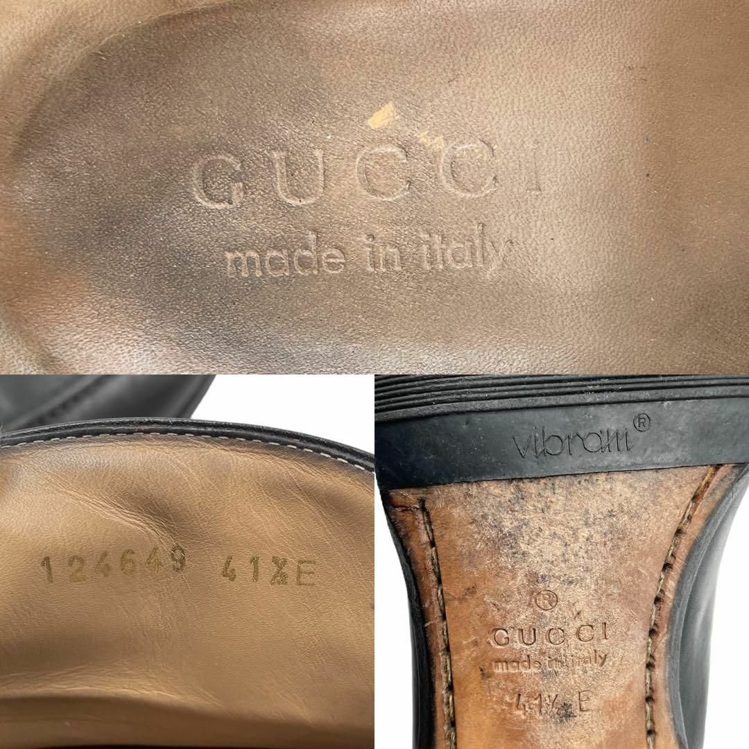 Gucci(グッチ)の良品 GUCCI ローファー 革靴 ホースビット スワールトゥ ブラック メンズの靴/シューズ(ブーツ)の商品写真