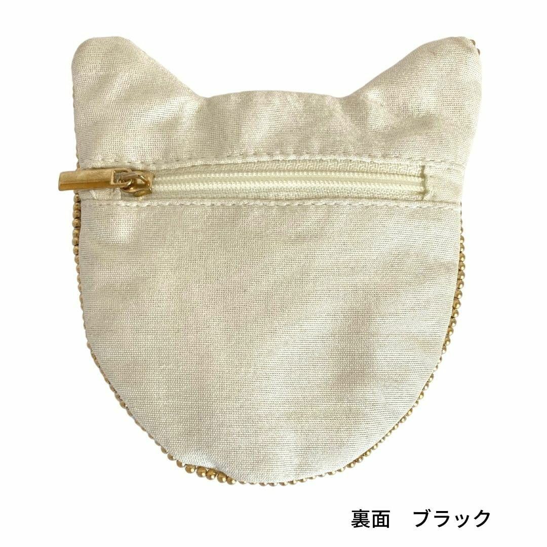 色: ブラック東京かんかん コインパース 『 キャット刺繍ポーチ レディースのバッグ(その他)の商品写真