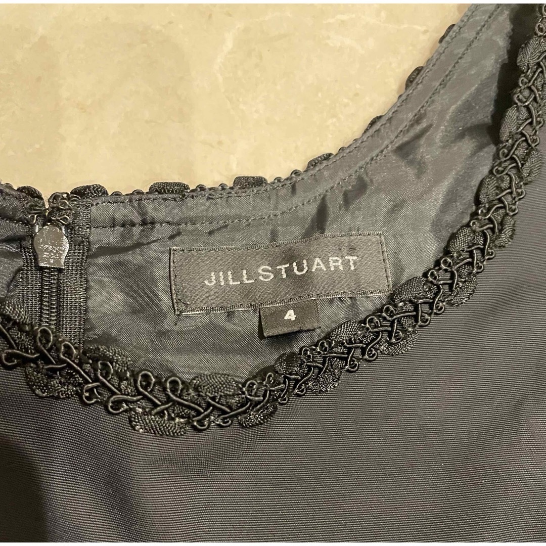 JILLSTUART(ジルスチュアート)のJILL STUART ハイウエスト フレンチ袖 膝丈ワンピース 黒 レディースのワンピース(ひざ丈ワンピース)の商品写真