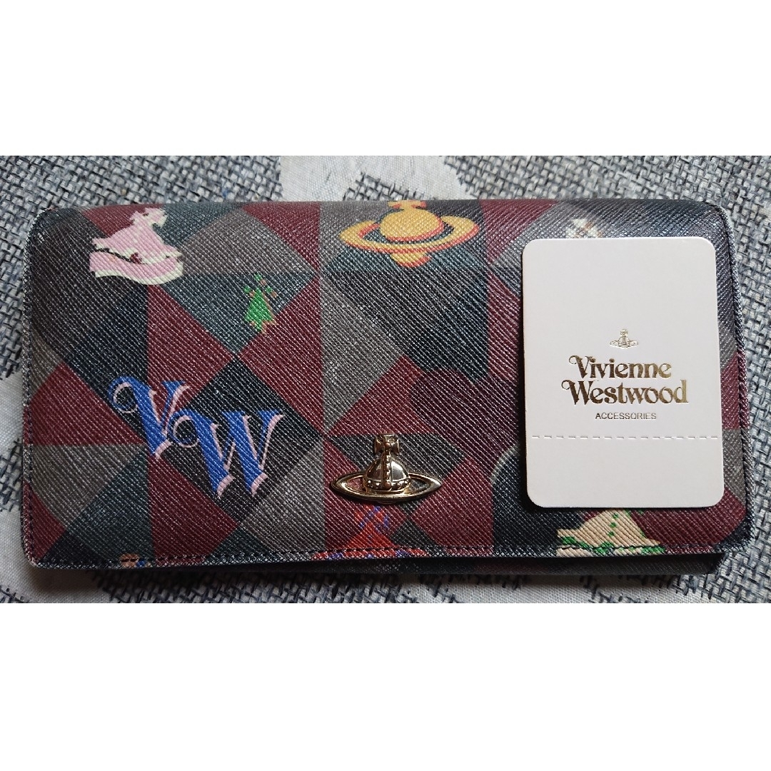 Vivienne Westwood(ヴィヴィアンウエストウッド)のヴィヴィアン・ウエストウッド LONG WALLET LOGOMANIA レディースのファッション小物(財布)の商品写真