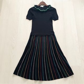 レッドヴァレンティノ(RED VALENTINO)のレッドバレンティノ RED VALENTINO プリーツワンピース  ひざ丈(ひざ丈ワンピース)