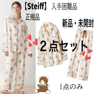 ジェラートピケ(gelato pique)の【Steiff】総柄ネルシャツ＆ロングパンツ(ルームウェア)