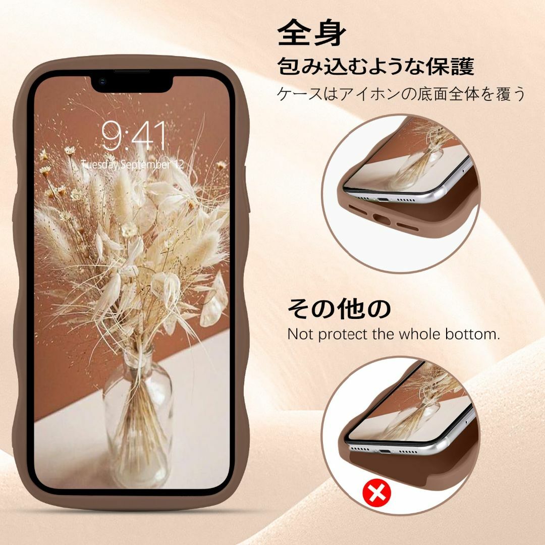 【色:カーキ_サイズ:iPhone 14 6.1"】GUAGUA iPhone  スマホ/家電/カメラのスマホアクセサリー(その他)の商品写真