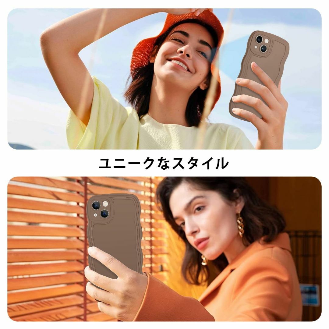 【色:カーキ_サイズ:iPhone 14 6.1"】GUAGUA iPhone  スマホ/家電/カメラのスマホアクセサリー(その他)の商品写真