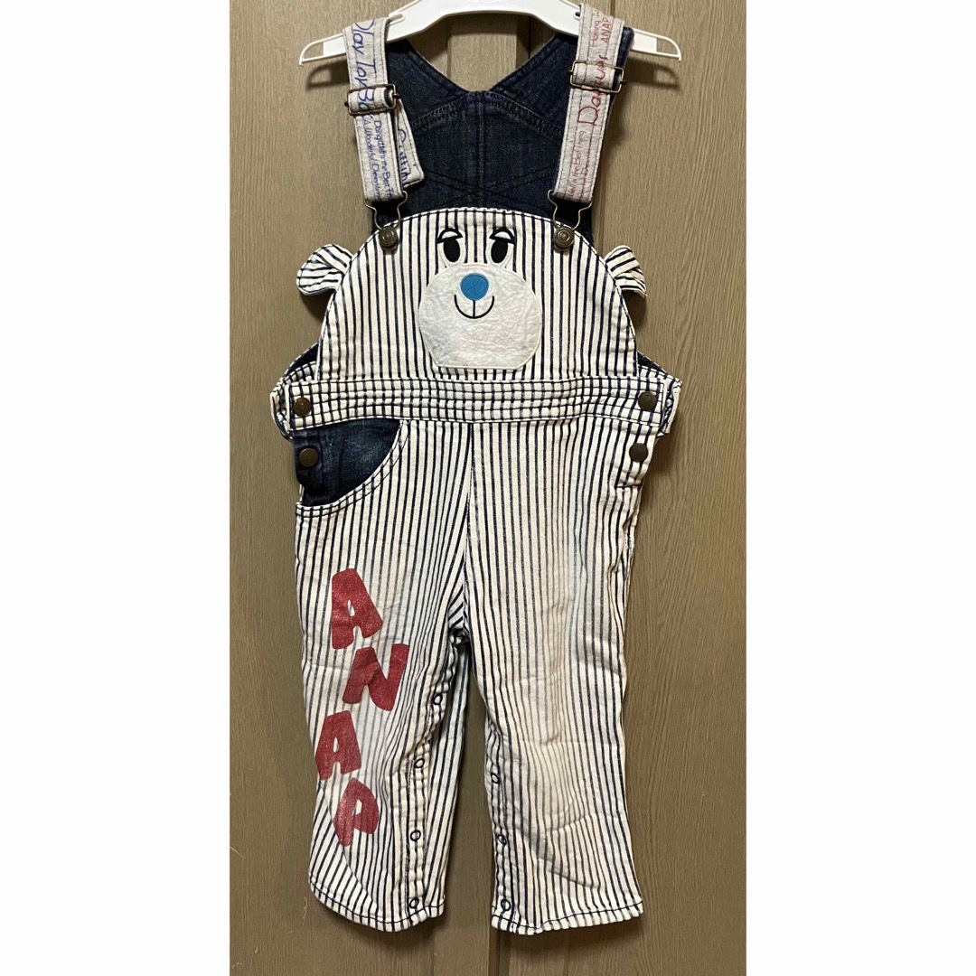 ANAP(アナップ)のanap クマ　カバーオール　つなぎ キッズ/ベビー/マタニティのキッズ服男の子用(90cm~)(その他)の商品写真