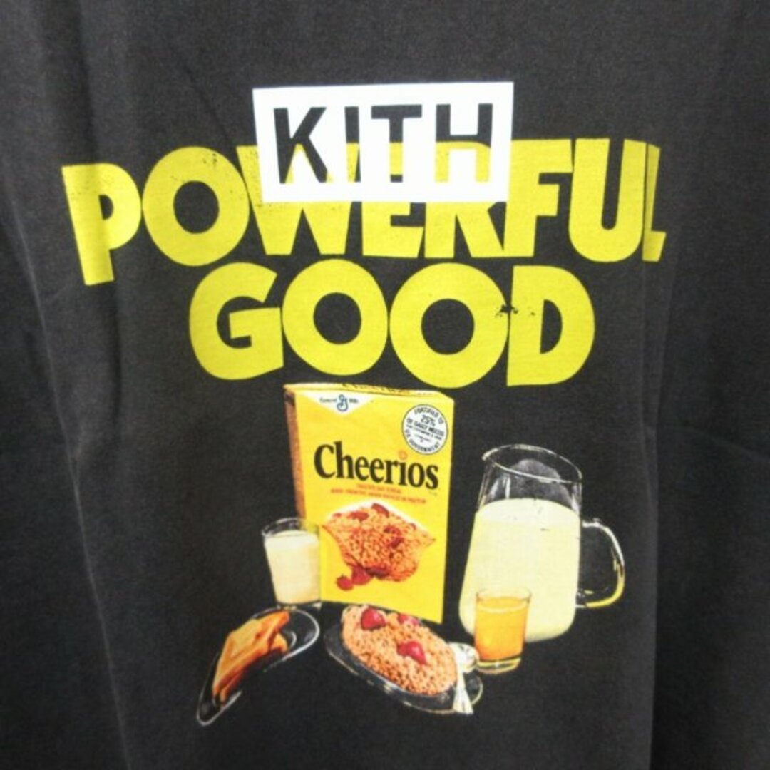 キス×CHEERIOS タグ付き プリントTシャツ カットソー 半袖 黒 XL メンズのトップス(Tシャツ/カットソー(半袖/袖なし))の商品写真