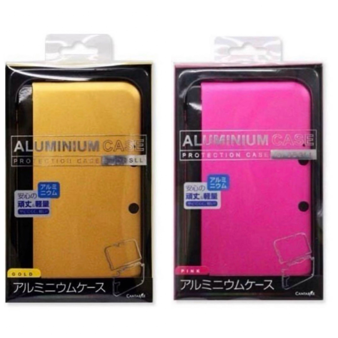 Cantabile  3DSLL用アルミケース ゴールド ピンク 2個セット エンタメ/ホビーのゲームソフト/ゲーム機本体(携帯用ゲーム機本体)の商品写真