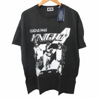 キス×クイーンズ タグ付 ヴィンテージ Tシャツ カットソー 半袖 黒 L(Tシャツ/カットソー(半袖/袖なし))