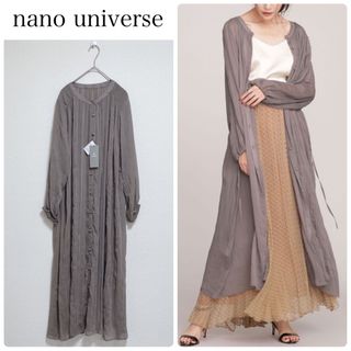 ナノユニバース(nano・universe)の【新品タグ付】nano universeクリンクルワッシャーワンピース(ロングワンピース/マキシワンピース)