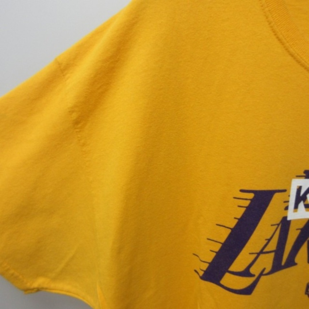 キス タグ付 ゲリラヴィンテージ LAKERS Tシャツ カットソー 黄 XL メンズのトップス(Tシャツ/カットソー(半袖/袖なし))の商品写真