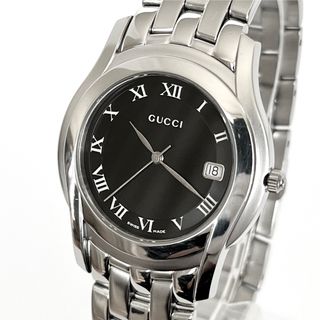 Gucci - グッチ GUCCI 5500M メンズ 腕時計 磨き済み 電池新品 s1606