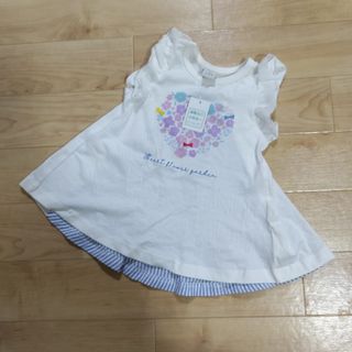 【タグ付き未使用】カットソー 女の子 90(Tシャツ/カットソー)