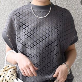 tシャツ Tシャツ *〈手洗い可能〉アイレット クルーネック プルオーバー◇