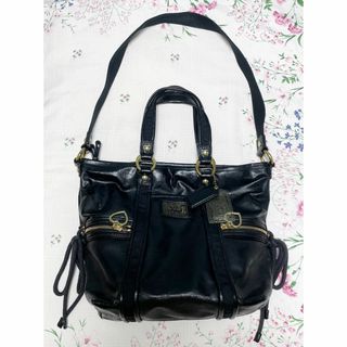 コーチ(COACH)のCOACH コーチ ショルダーバッグ ブラック×ゴールド 黒色 ハート(ショルダーバッグ)