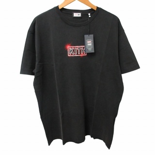 キス×XMEN タグ付 MARVEL Tシャツ カットソー 半袖 黒 L(Tシャツ/カットソー(半袖/袖なし))