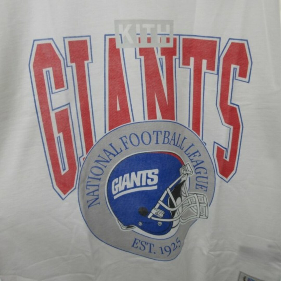 キス×NFL タグ付 23年製 GIANTS VINTAGE Tシャツ 白 L メンズのトップス(Tシャツ/カットソー(半袖/袖なし))の商品写真