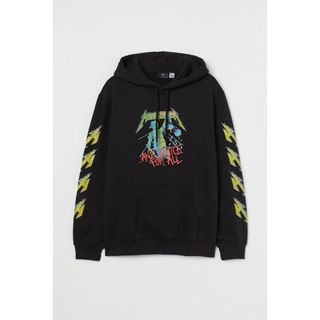 エイチアンドエム(H&M)のH&M METALLICA メタリカ XS パーカー バンドT 古着 裏起毛(パーカー)