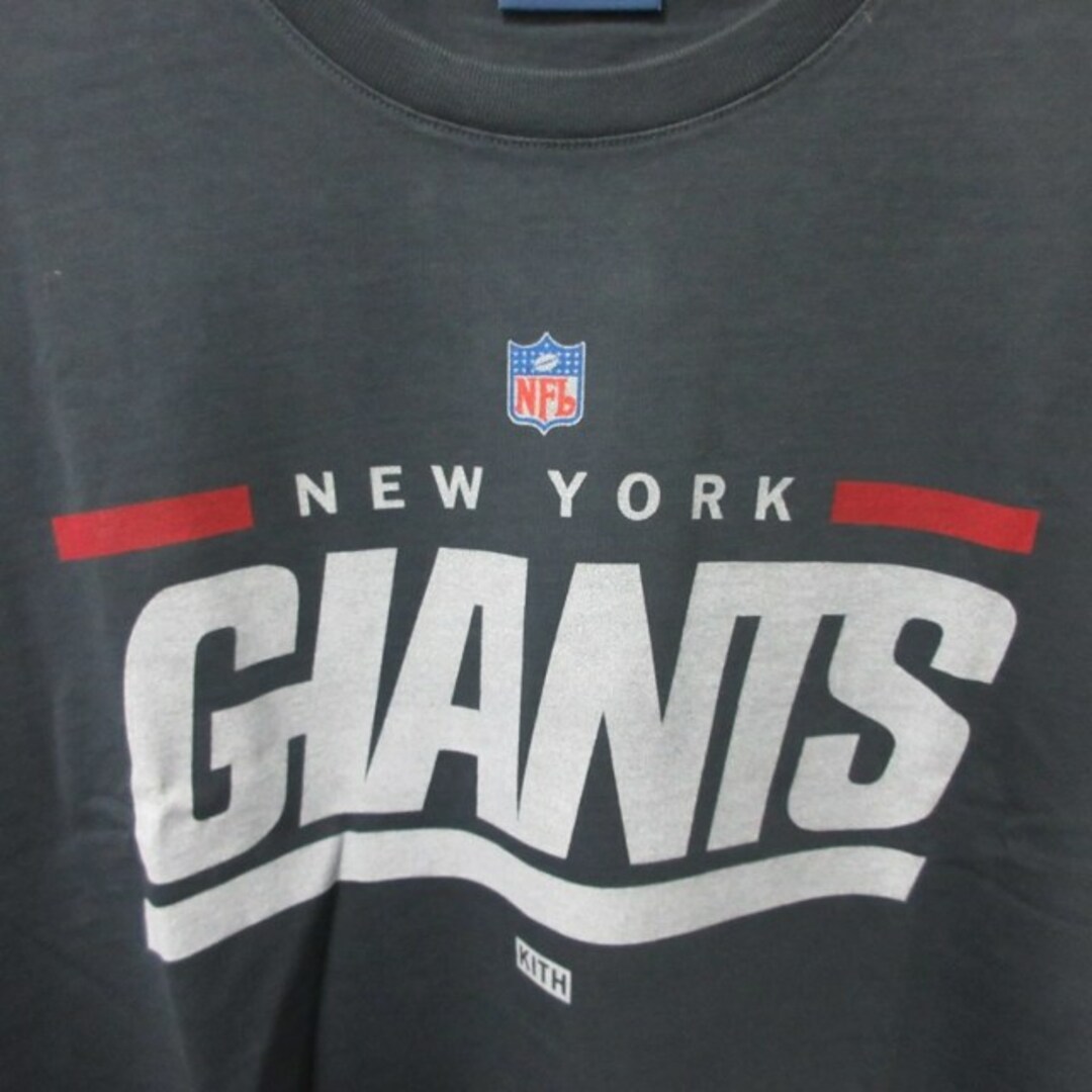 キス×NFL タグ付 GIANTS VINTAGE Tシャツ 半袖 グレー L メンズのトップス(Tシャツ/カットソー(半袖/袖なし))の商品写真