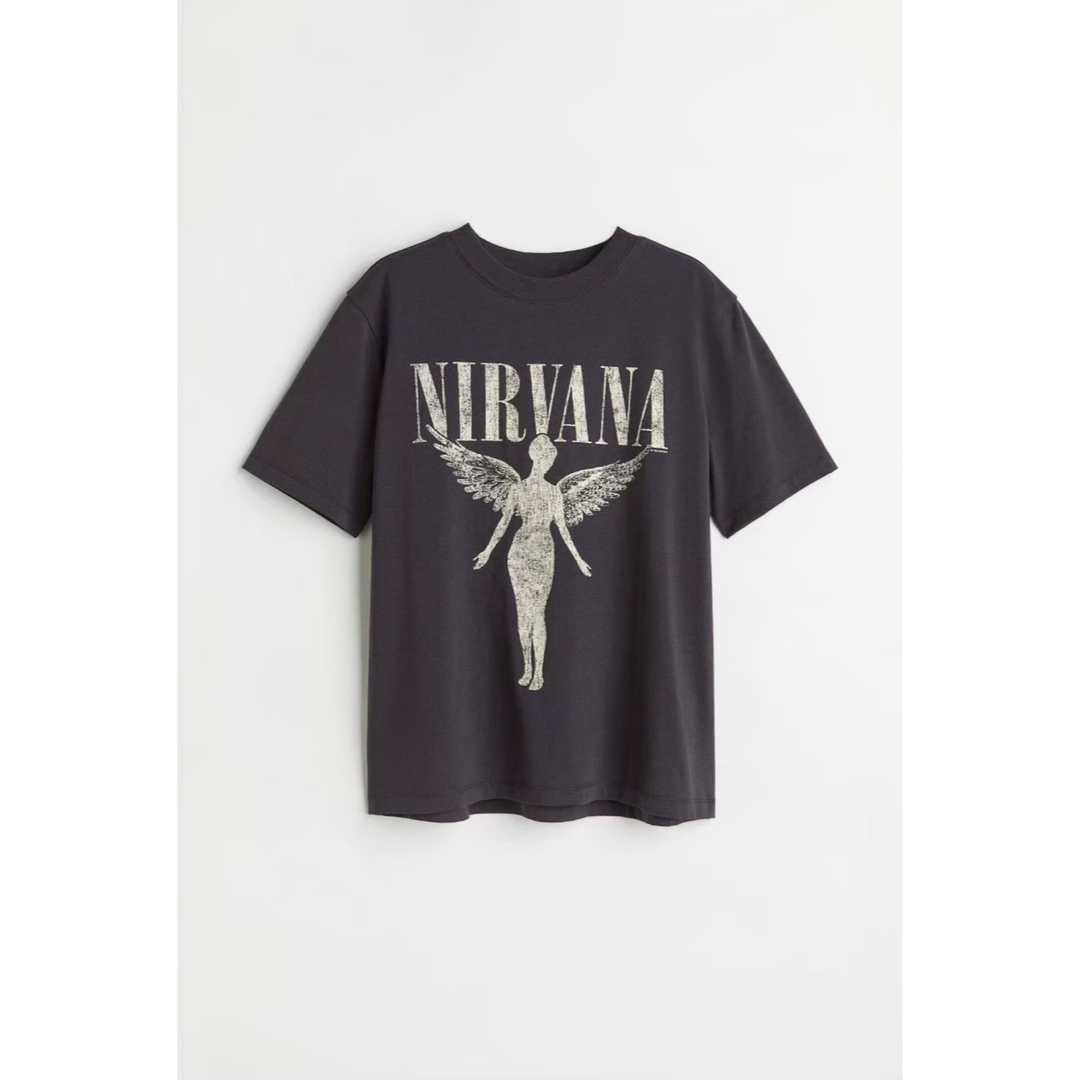 H&M(エイチアンドエム)のH&M NIRVANA ニルヴァーナ ニルバーナ バンドTシャツ ビンテージ加工 レディースのトップス(Tシャツ(半袖/袖なし))の商品写真