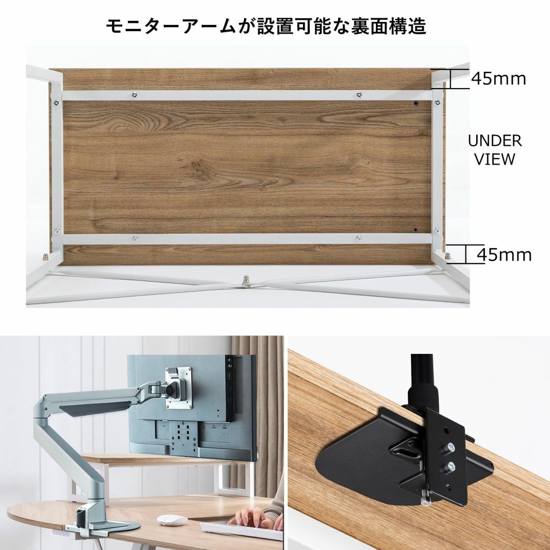 SYALEN デスク パソコンデスク テレワークデスク 高さ72cm オフィスデ インテリア/住まい/日用品のオフィス家具(オフィス/パソコンデスク)の商品写真