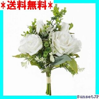 ☆母の日☆ WillingYou オリジナル ブーケ 造花 束 ホワイト 418(その他)