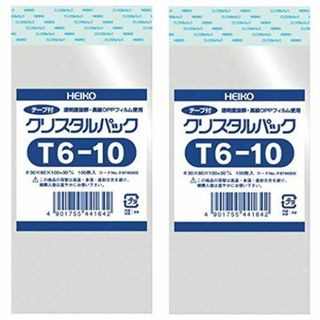 透明袋 OPPクリスタルパック T6-10 100枚入 幅6×高10+3cm(2(ラッピング/包装)