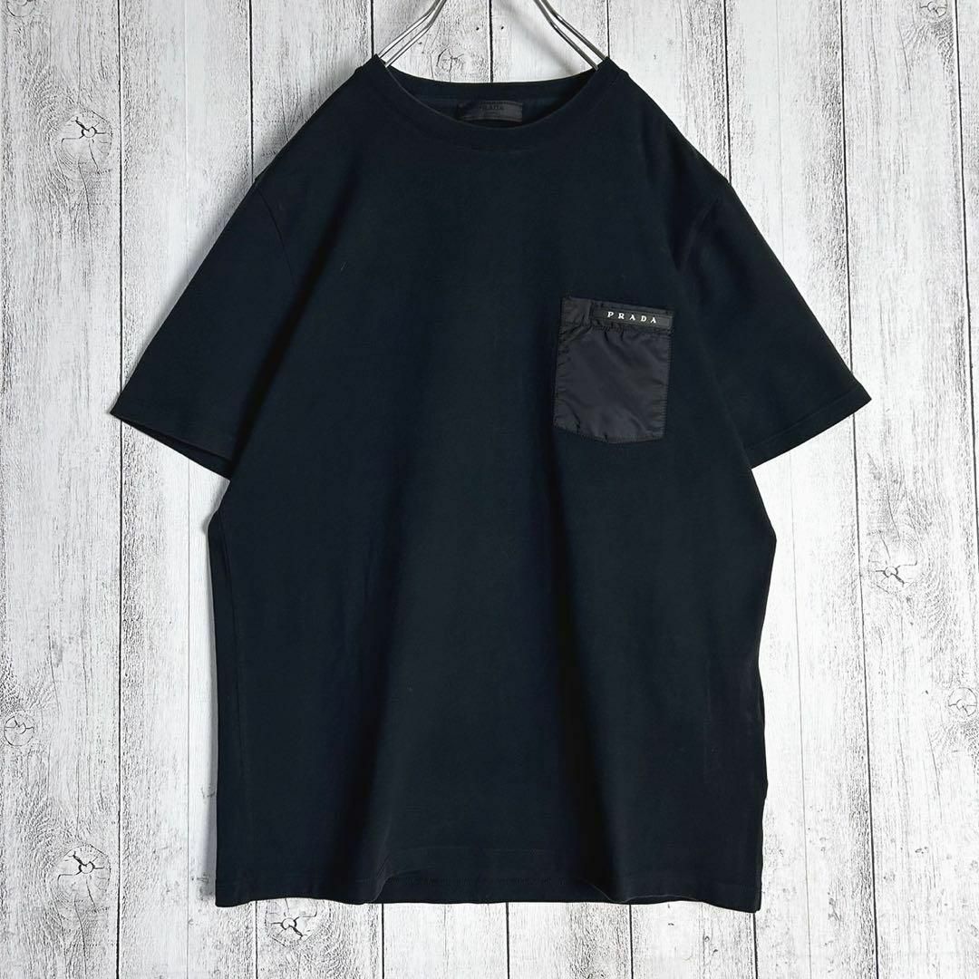 PRADA(プラダ)のプラダ PRADA☆ワンポイントロゴ入りポケットTシャツ ラバーロゴ 入手困難 メンズのトップス(Tシャツ/カットソー(半袖/袖なし))の商品写真