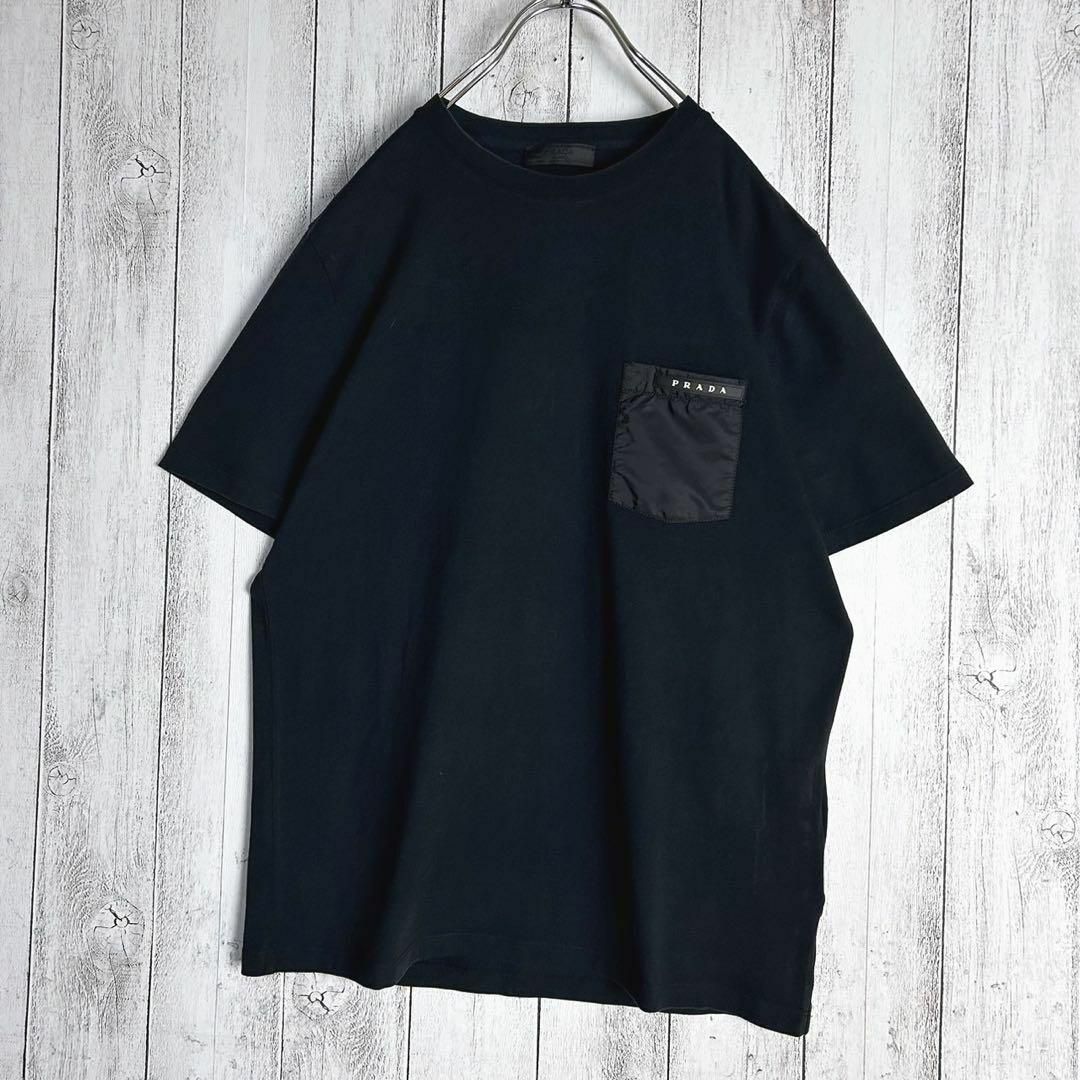 PRADA(プラダ)のプラダ PRADA☆ワンポイントロゴ入りポケットTシャツ ラバーロゴ 入手困難 メンズのトップス(Tシャツ/カットソー(半袖/袖なし))の商品写真