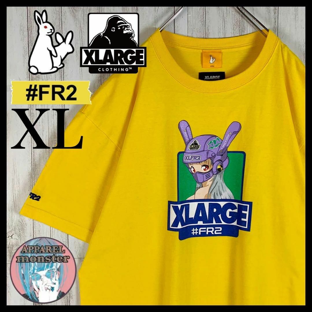 #FR2(エフアールツー)の【限定コラボ】FR2 XLARGE コラボ 色情兎 バイカーガール Tシャツ メンズのトップス(Tシャツ/カットソー(半袖/袖なし))の商品写真