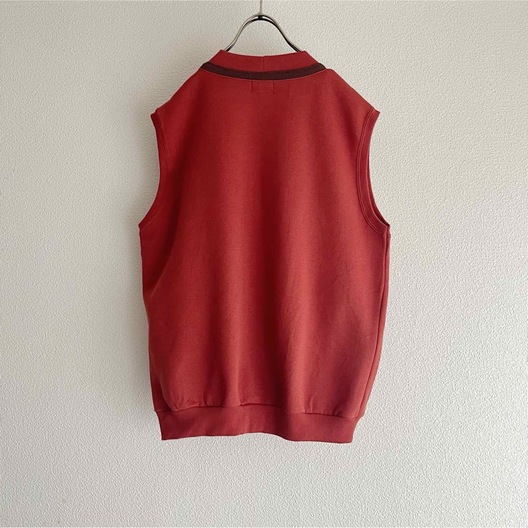 古着“RENO” Ivy Style Knit Vest / 刺繍 オレンジ メンズのトップス(ベスト)の商品写真