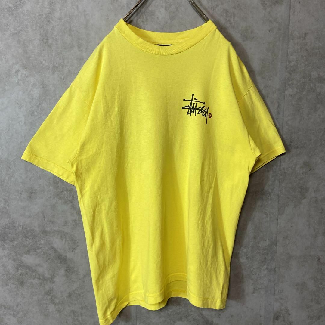 STUSSY(ステューシー)の【メキシコ製、ショーンフォントロゴ】stussyバックプリントTシャツ古着M メンズのトップス(Tシャツ/カットソー(半袖/袖なし))の商品写真