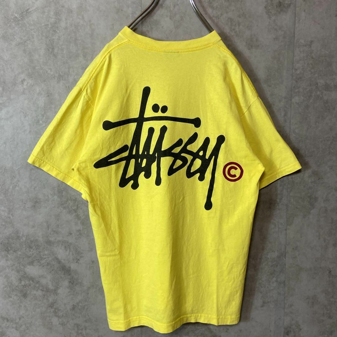 STUSSY(ステューシー)の【メキシコ製、ショーンフォントロゴ】stussyバックプリントTシャツ古着M メンズのトップス(Tシャツ/カットソー(半袖/袖なし))の商品写真