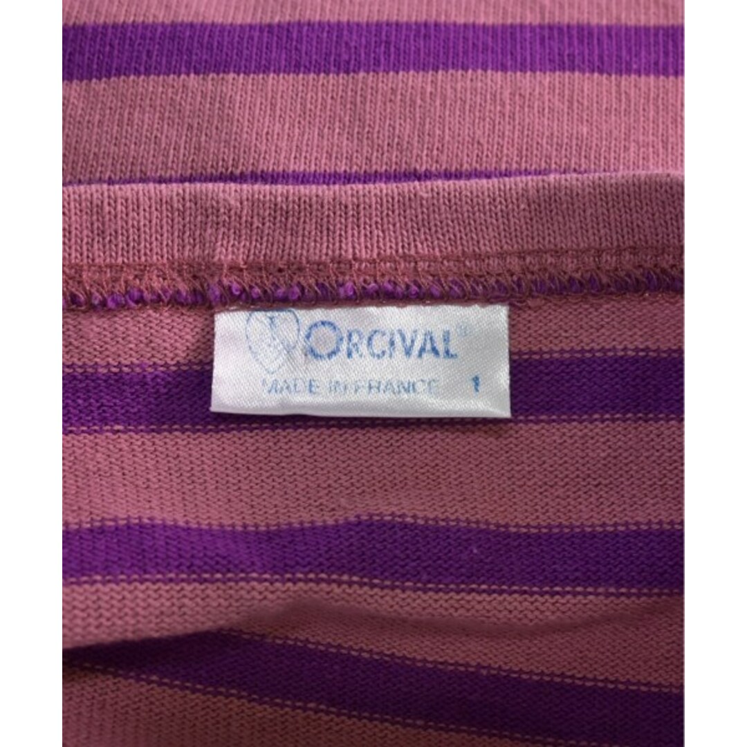 ORCIVAL(オーシバル)のORCIVAL Tシャツ・カットソー 1(M位) ピンクx紫(ボーダー) 【古着】【中古】 レディースのトップス(カットソー(半袖/袖なし))の商品写真