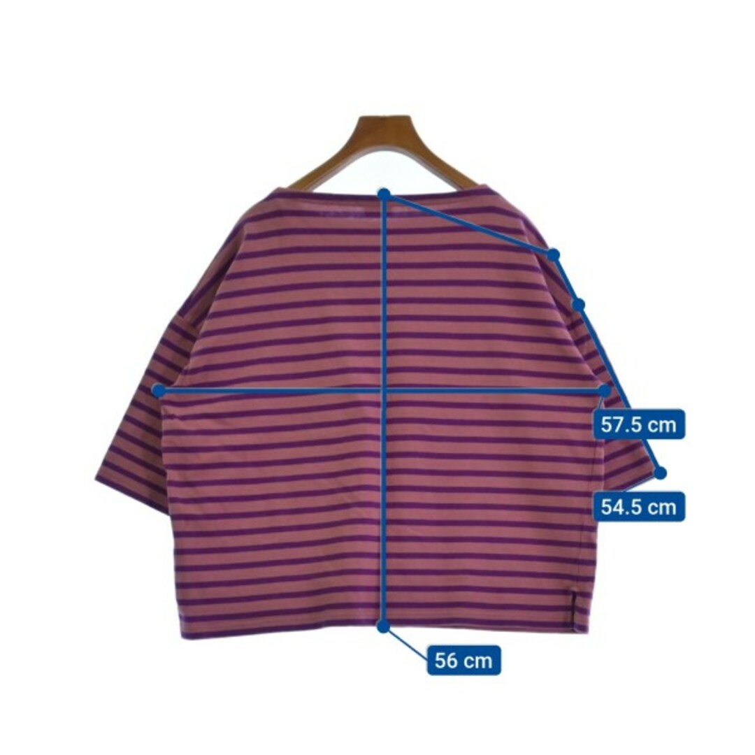 ORCIVAL(オーシバル)のORCIVAL Tシャツ・カットソー 1(M位) ピンクx紫(ボーダー) 【古着】【中古】 レディースのトップス(カットソー(半袖/袖なし))の商品写真