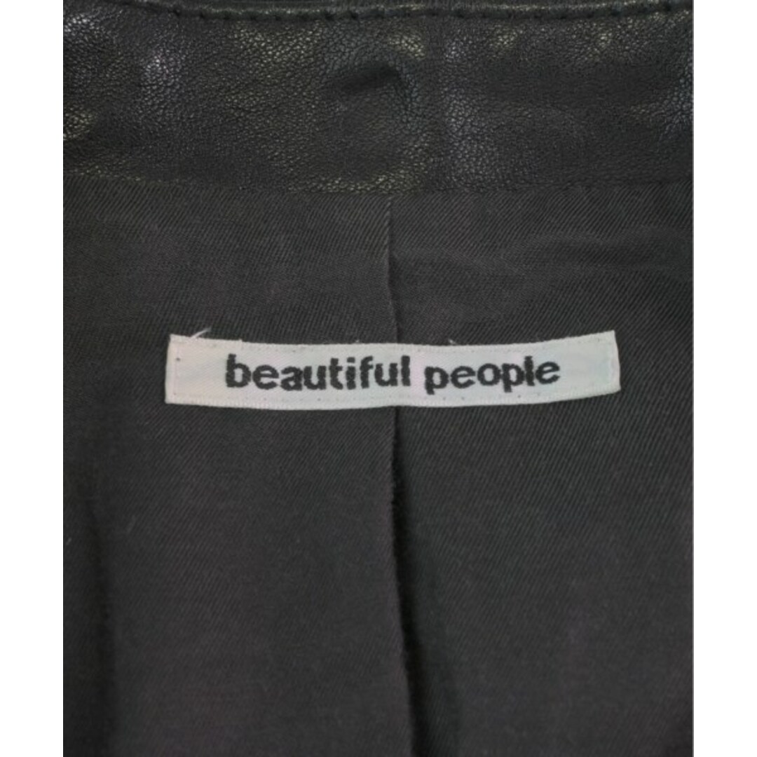 beautiful people(ビューティフルピープル)のbeautiful people ライダース 150(M位) 黒 【古着】【中古】 レディースのジャケット/アウター(ライダースジャケット)の商品写真