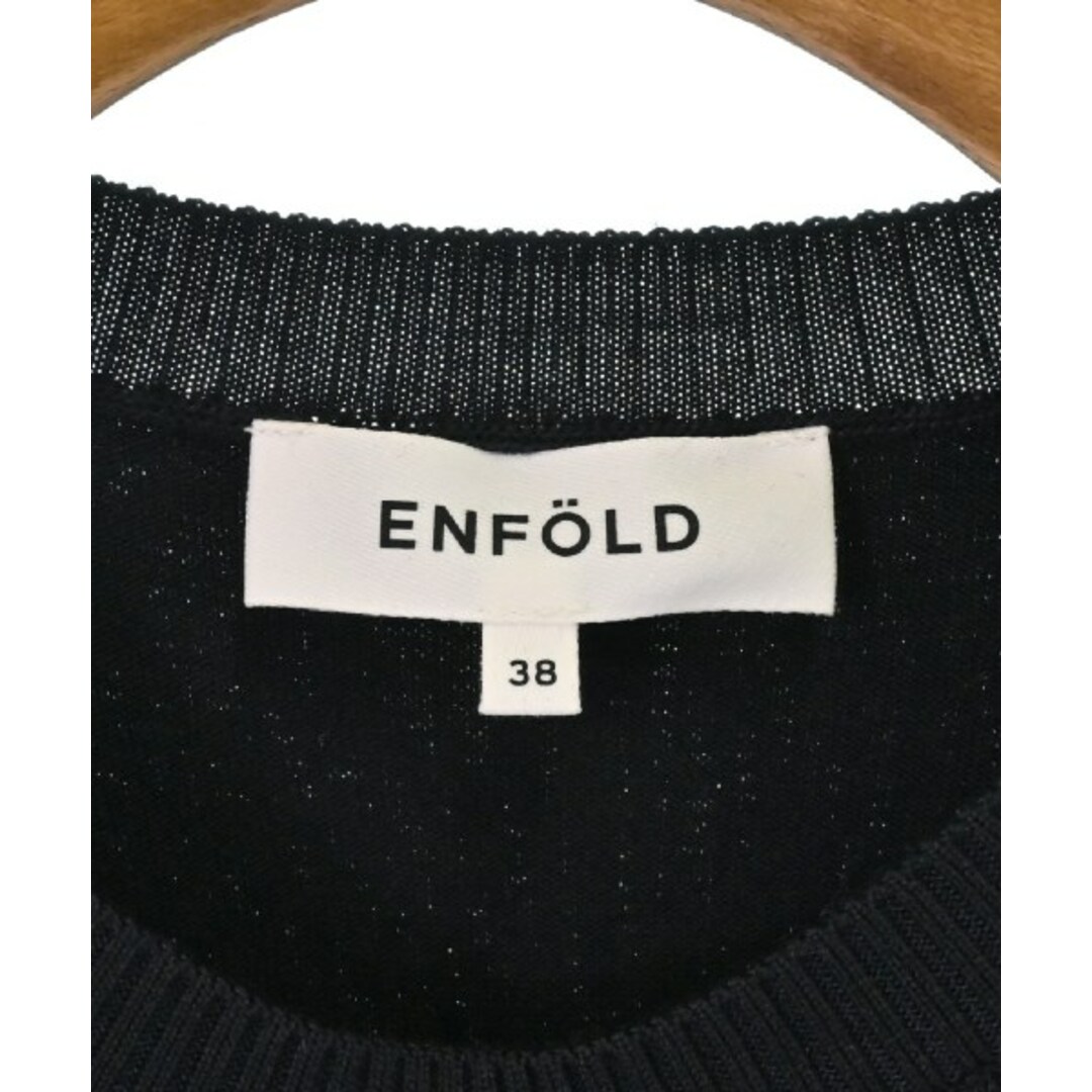 ENFOLD(エンフォルド)のENFOLD エンフォルド ニット・セーター 38(M位) 紺x白 【古着】【中古】 レディースのトップス(ニット/セーター)の商品写真